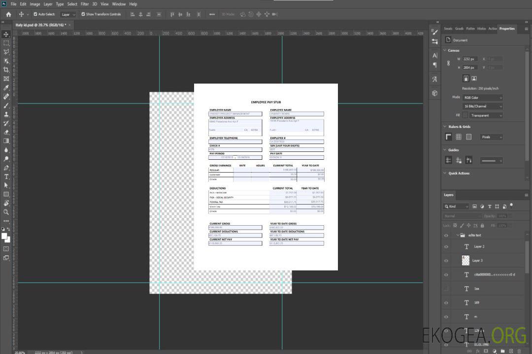 Bulletin de paie des employés modifié template Bulletin de paie des employés modifié template